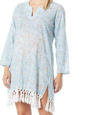 Masala Baby Womens Mini Floral Fringe Tunic